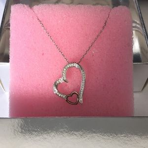 Silver Hearts Necklace- 18 Inch Silver Chain